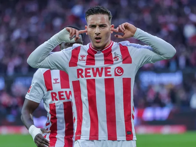 Said El Mala du FC Cologne célèbre après avoir marqué le 18 octobre 2025