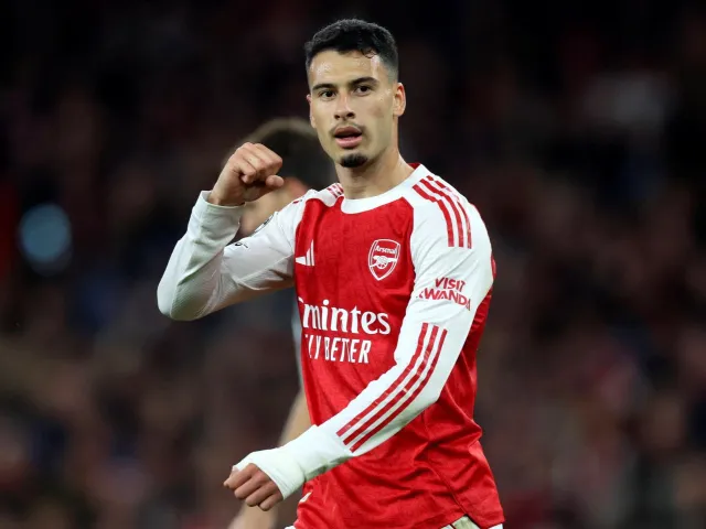 Gabriel Martinelli d'Arsenal célèbre après avoir marqué le 1er octobre 2025