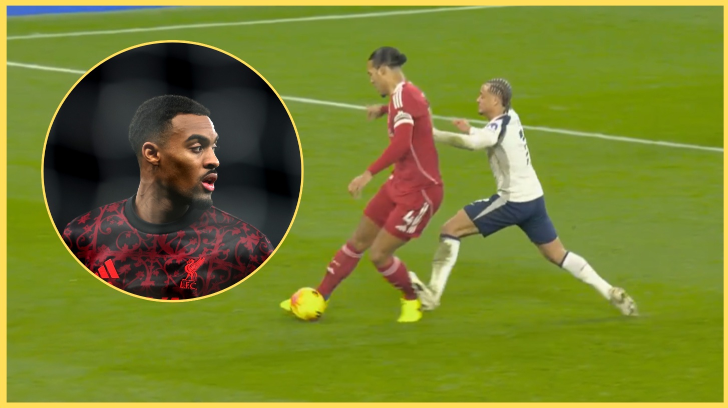Ryan Gravenberch high-fived Xavi Simons after the Spurs forward