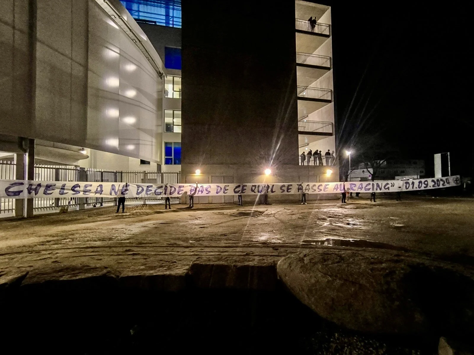 Banner that was banned at Strasbourg at the weekend