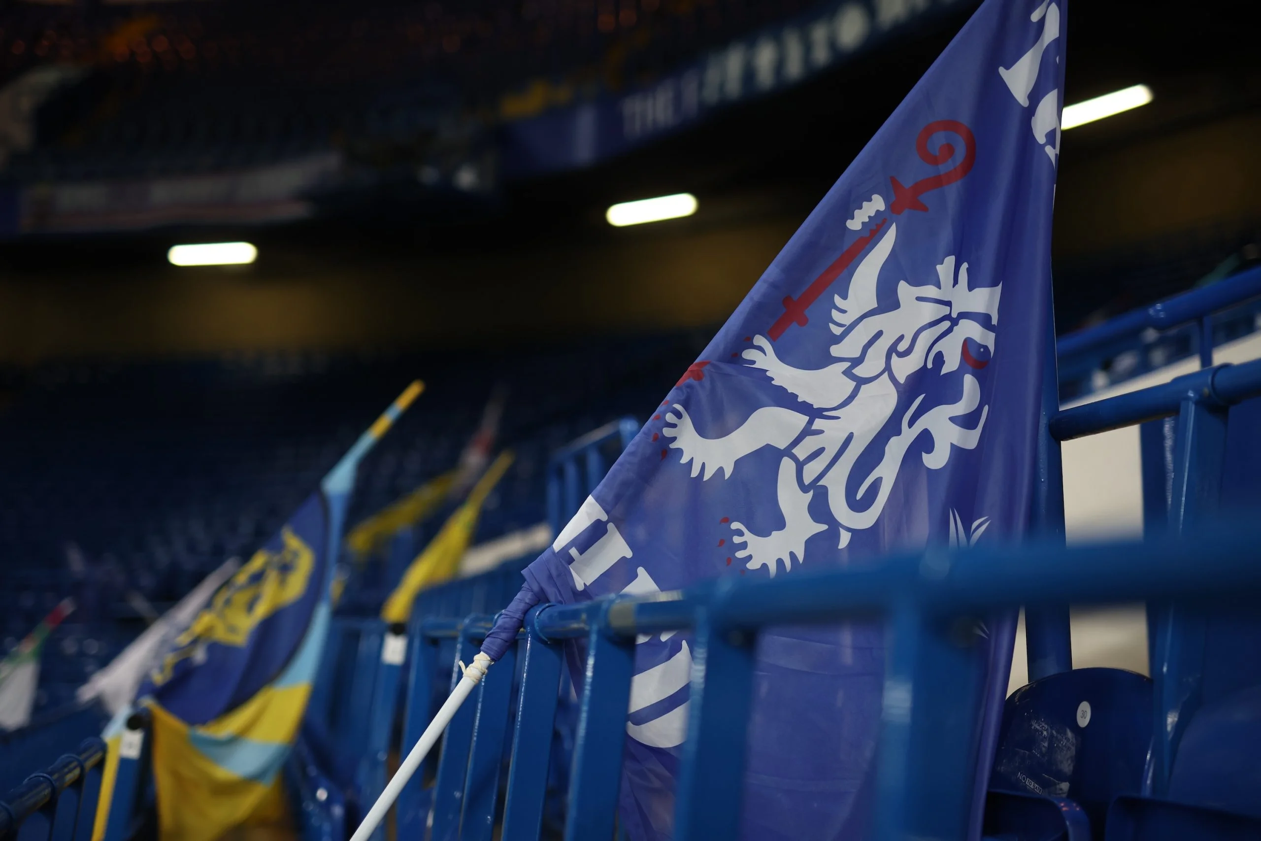 Chelsea flags at Stamford Bridge