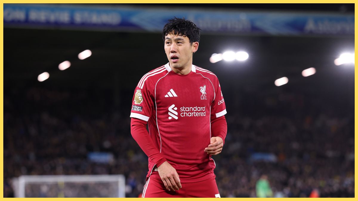 Wataru Endo de Liverpool lors du match de la Premier League entre Leeds United et Liverpool