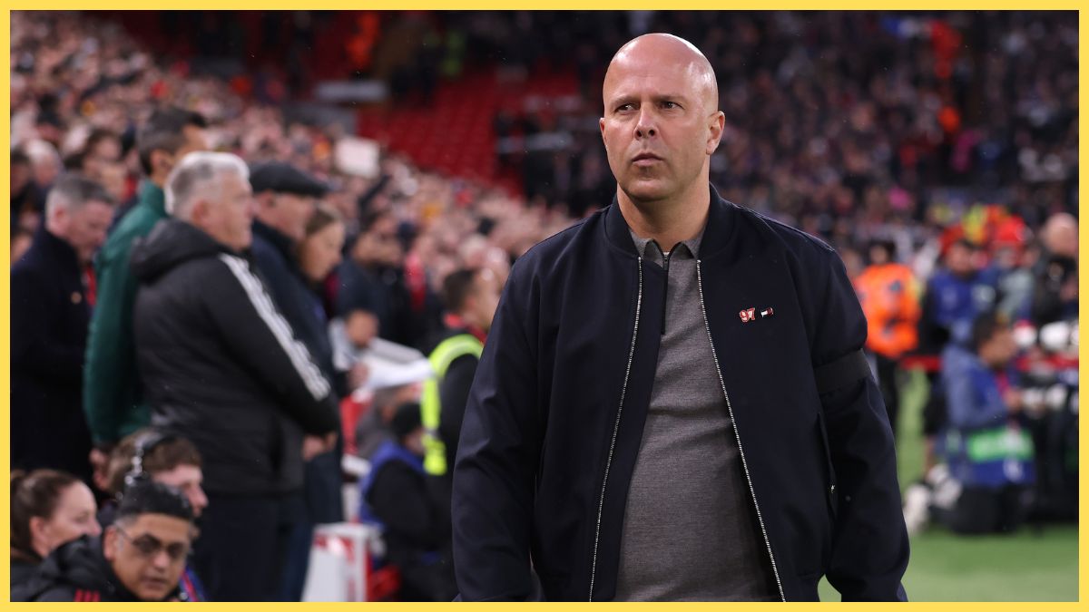 Arne Slot, Manager of Liverpool, looks on prior to the UEFA Champions League 2025/26 Quarter-Final Second Leg match between Liverpool FC and Paris Saint-Germain FC at Anfield