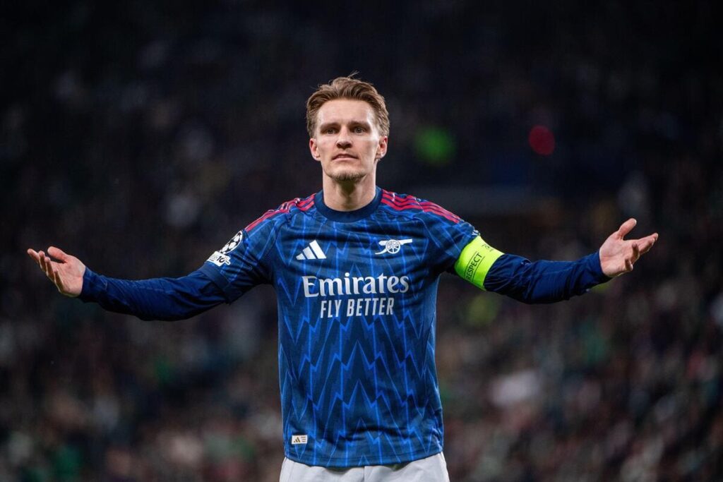 Le capitaine d'Arsenal Martin Odegaard