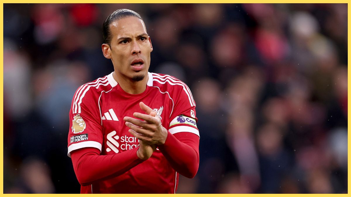 Virgil van Dijk of Liverpool during the Premier League match between Liverpool and Fulham at Anfield