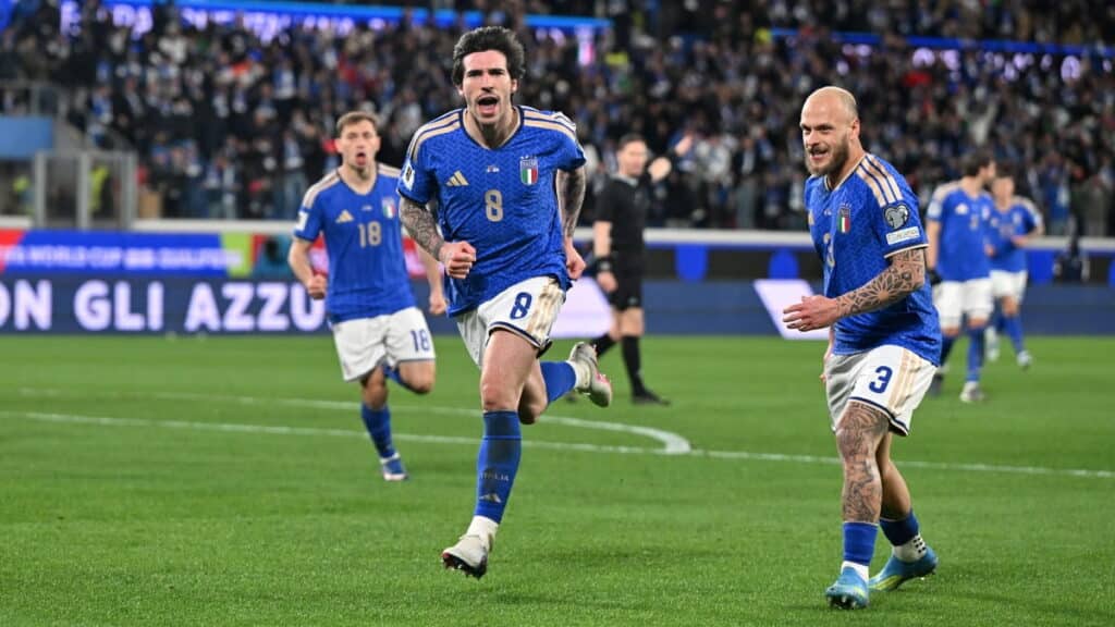 Sandro Tonali marque pour l'Italie