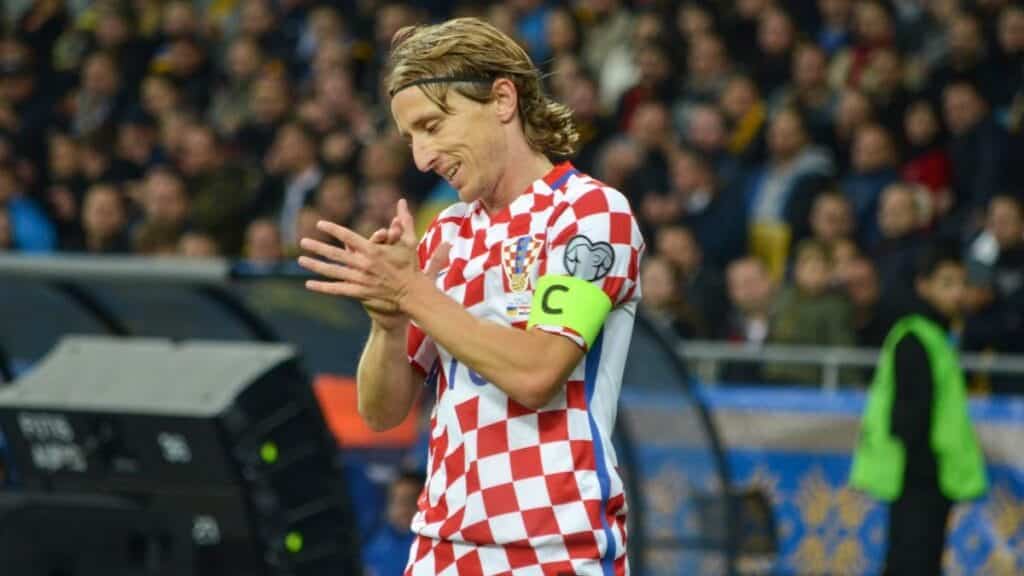 Luka Modric, milieu de terrain de l'AC Milan et de la Croatie