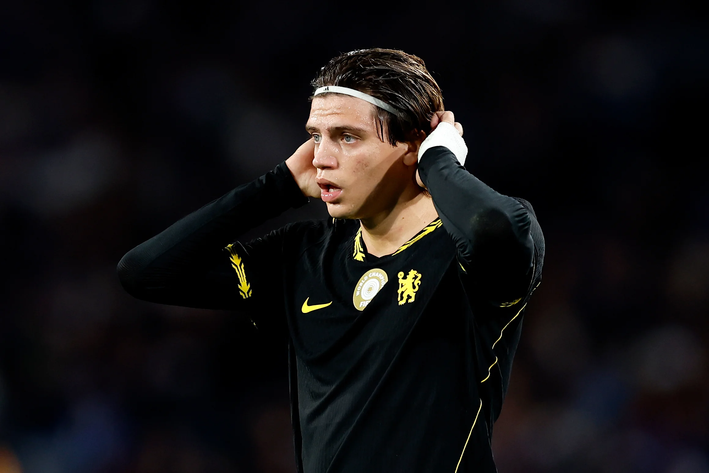 Marco Palestra of Chelsea looks on during the Sydney Super Cup match between Chelsea FC and Tottenham