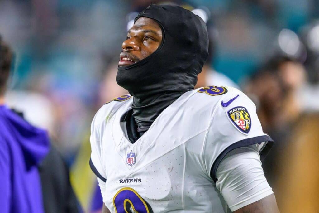 Le quart-arrière des Ravens de Baltimore, Lamar Jackson