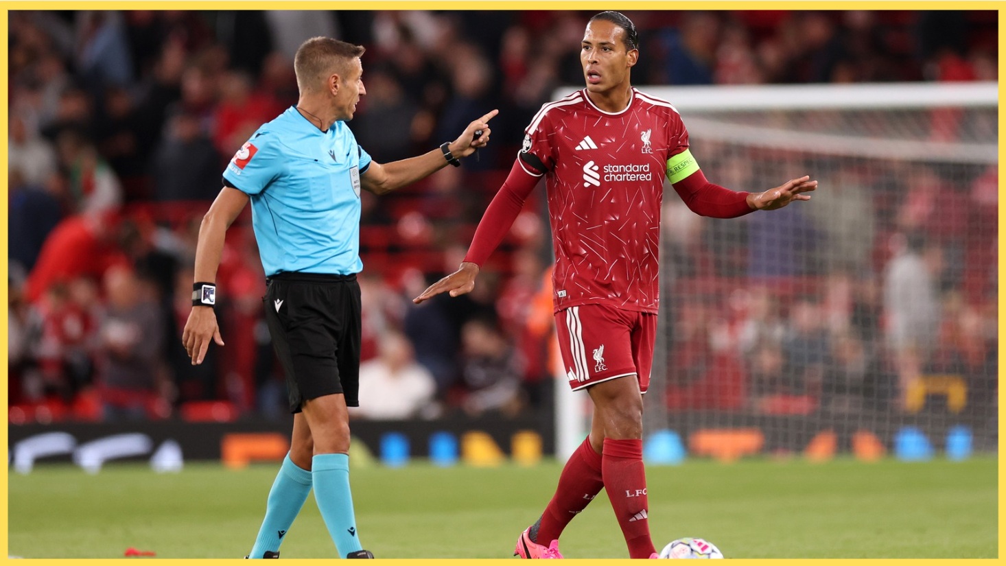 Davide Massa speaks to Virgil van Dijk