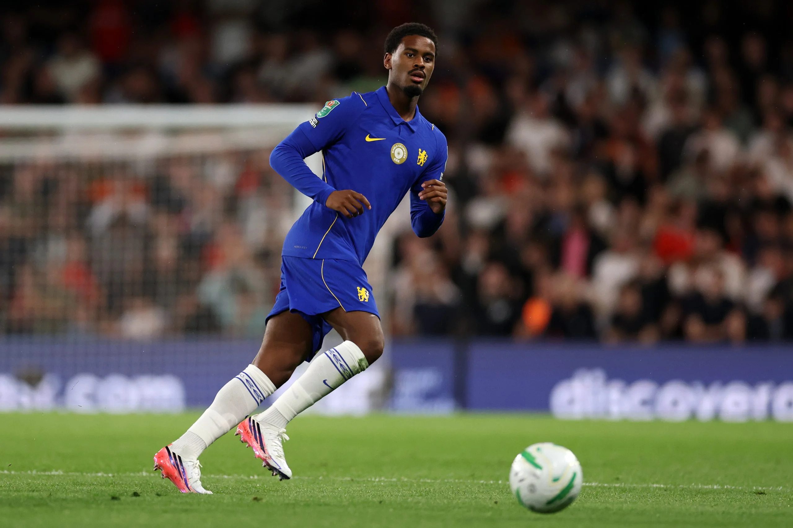 orrel Hato of Chelsea in action during the Carabao Cup