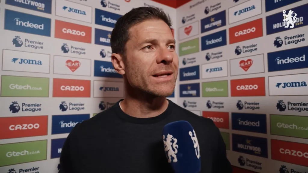 Xabi Alonso in a press conference