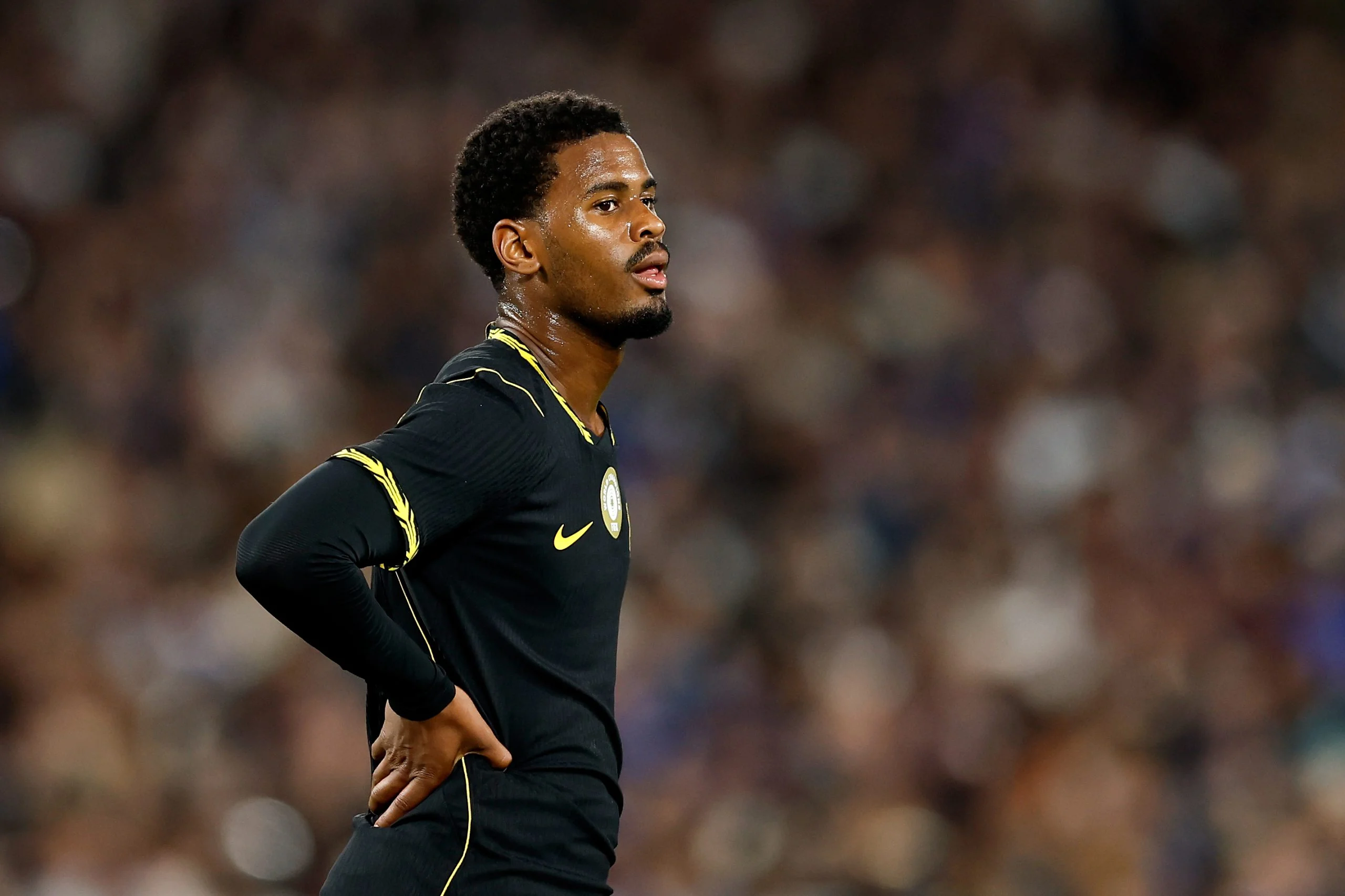 Jorrel Hato of Chelsea looks on during the Sydney Super Cup match between Chelsea FC and Tottenham at Accor Stadium