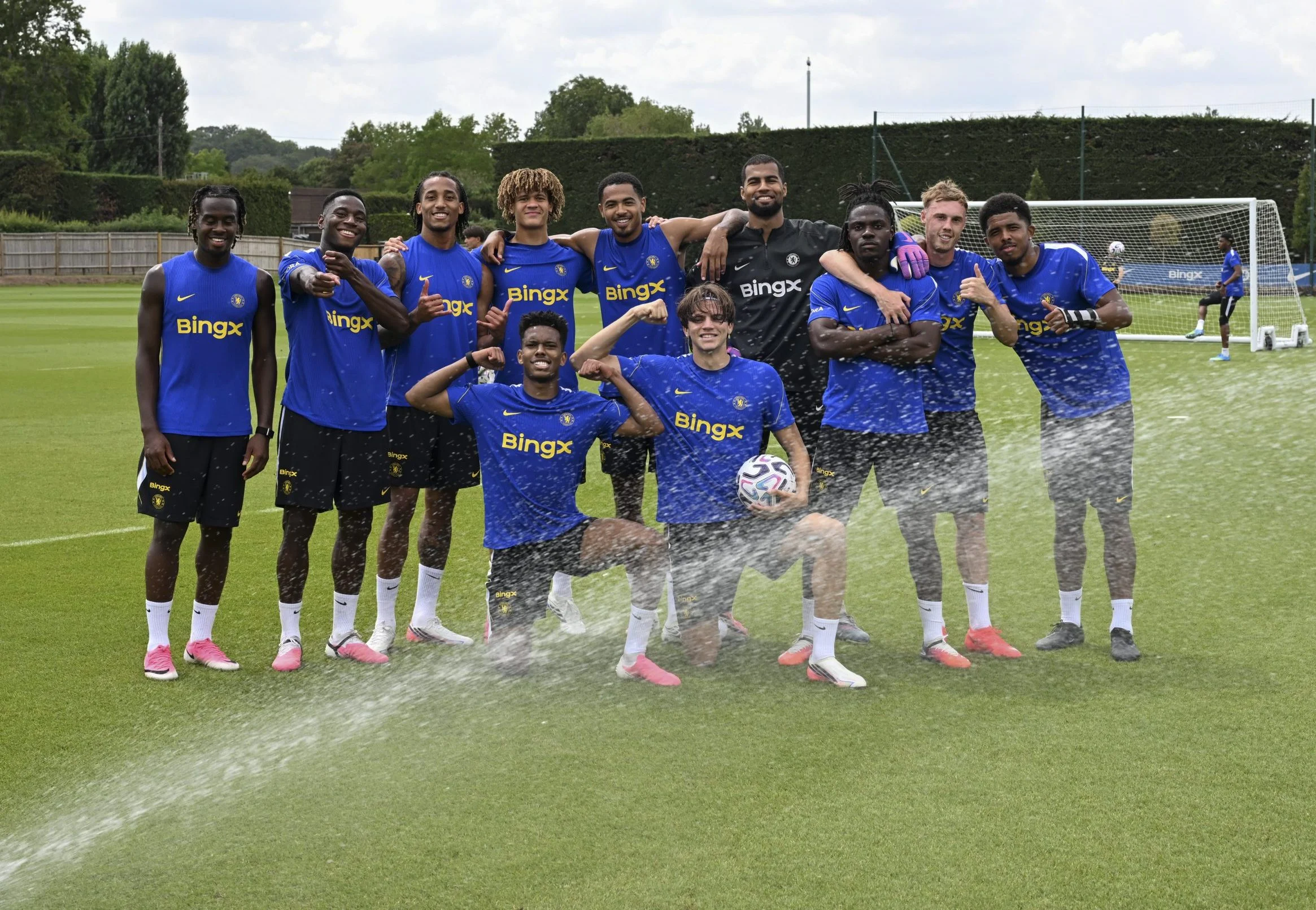 Chelsea team in pre-season training win