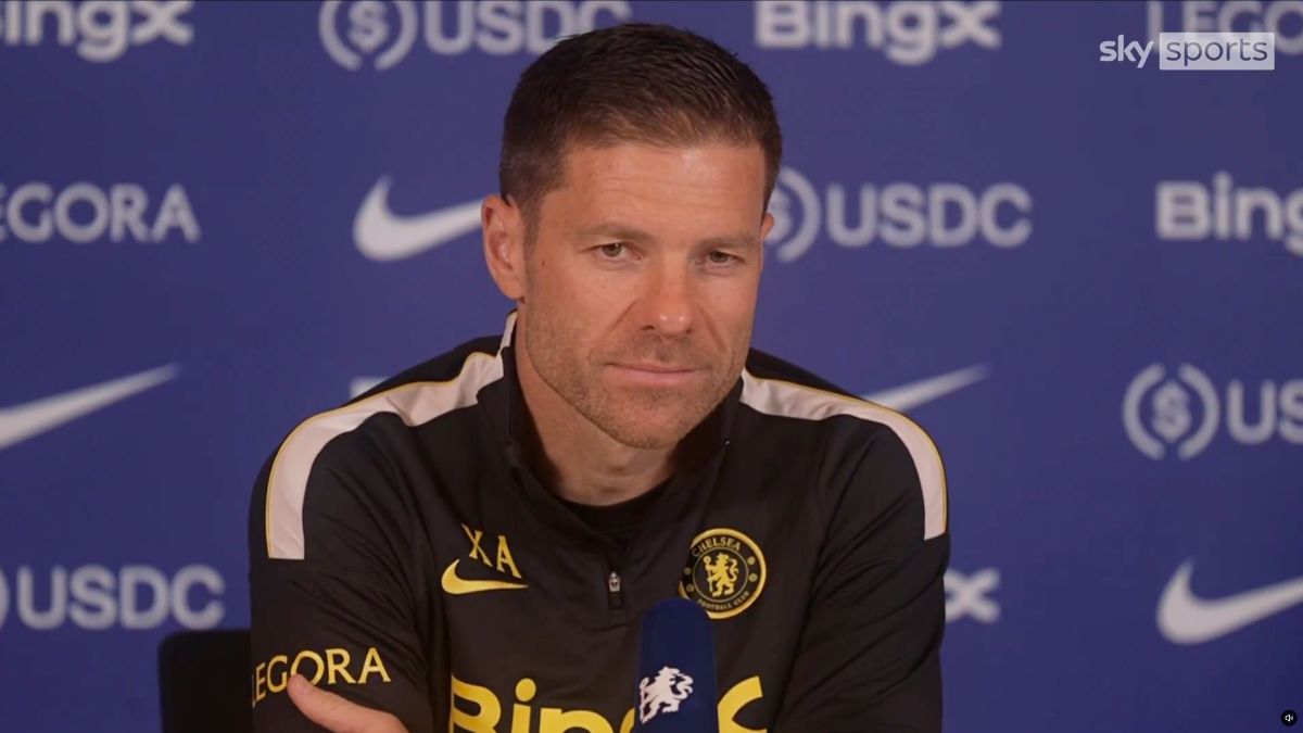 Xabi Alonso in his press conference.